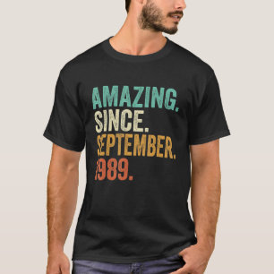 Verbazingwekkend sinds september 1989 33 jaar oude t-shirt