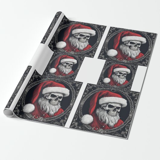Verbazingwekkend Skelet van Santa Claus Wrapping P Cadeaupapier (Uitgerold)