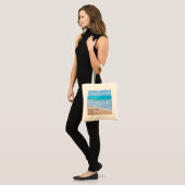 Verbazingwekkend strand tropische scène bruiloft tote bag (Voorkant (model))