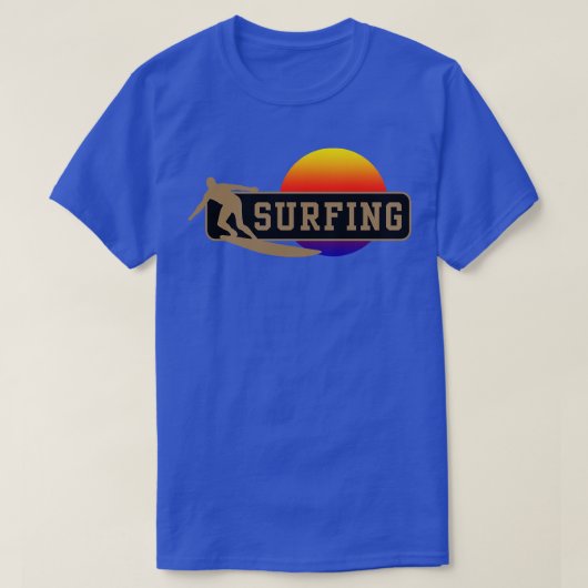Verbazingwekkend surfen sport ontwerp t-shirt (Design voorkant)