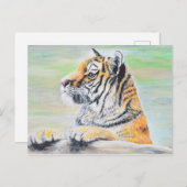 Verbazingwekkend tijger schilderen briefkaart (Voorkant / Achterkant)
