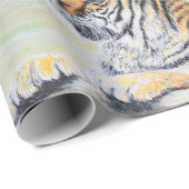 Verbazingwekkend tijger schilderen cadeaupapier (Rol Hoek)