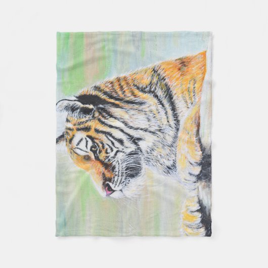 Verbazingwekkend tijger schilderen fleece deken (Voorkant)