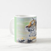 Verbazingwekkend tijger schilderen koffiemok (Voorkant links)