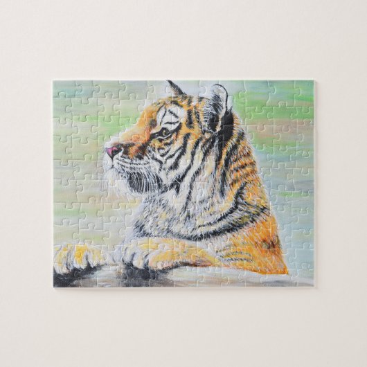 Verbazingwekkend tijger schilderen legpuzzel (Horizontaal)