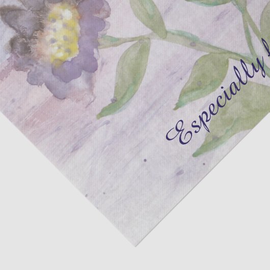 Verbazingwekkend tissue papier grote paarse bloeme (Detail)