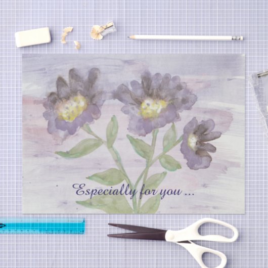 Verbazingwekkend tissue papier grote paarse bloeme (Craft)