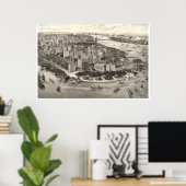 Verbazingwekkend Uitzicht van New York in 1905 Poster (Thuiskantoor)