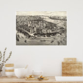 Verbazingwekkend Uitzicht van New York in 1905 Poster (Keuken)