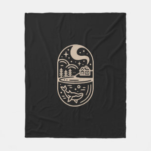 verbazingwekkend van fijne lijnkunst, een combinat fleece deken