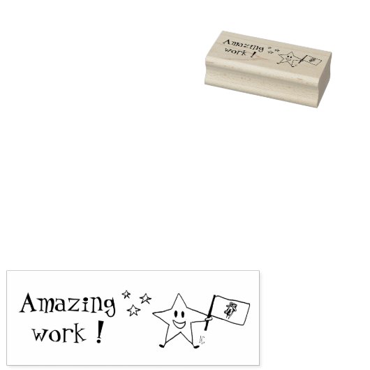 Verbazingwekkend werk- leraar rubberen stempel (Gestempeld)