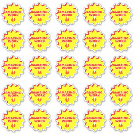Verbazingwekkend werk leuk beloning leraar Sticker (Voorkant)
