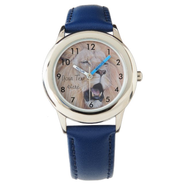 Verbazingwekkend wildlife afbeelding van grote kat horloge (Voorkant)