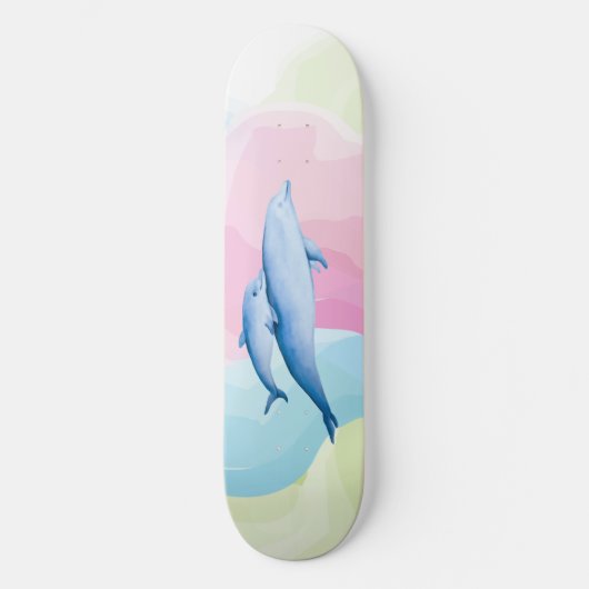 Verbazingwekkend zee met dolfijnen persoonlijk skateboard (Voorkant)