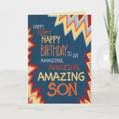 Verbazingwekkend Zoon Verjaardag Moderne Inspirivi Kaart (Voorkant)