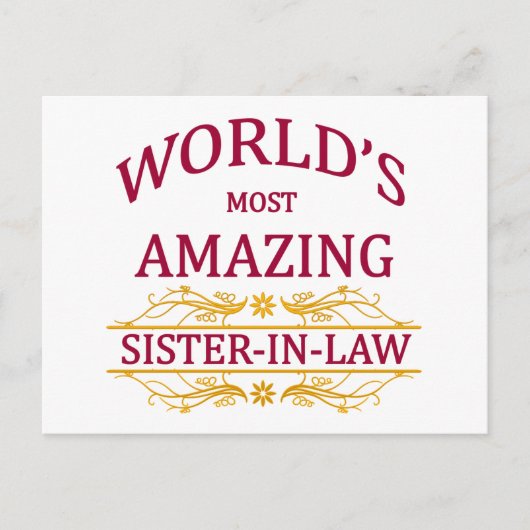 Verbazingwekkend zuster-in-Law Briefkaart (Voorkant)