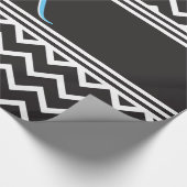 Verbazingwekkend zwart-wit Zigzag Wrapping Paper Cadeaupapier (Hoek)