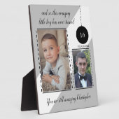 Verbazingwekkende 16e geboortedag gray foto's fotoplaat (Zijkant)