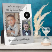 Verbazingwekkende 16e geboortedag gray foto's fotoplaat (Zijkant)