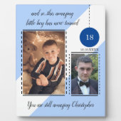 Verbazingwekkende 18e geboortedag: blauwe foto's fotoplaat (Voorkant)