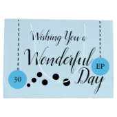 Verbazingwekkende 30e geboortedag datum blauw zwar groot cadeauzakje (Achterkant)