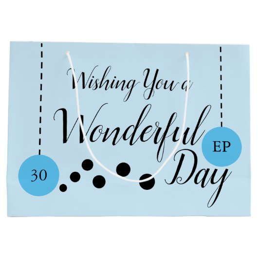 Verbazingwekkende 30e geboortedag datum blauw zwar groot cadeauzakje (Achterkant)