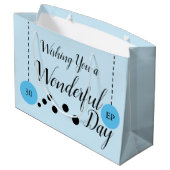 Verbazingwekkende 30e geboortedag datum blauw zwar groot cadeauzakje (Achterkant Gekanteld)