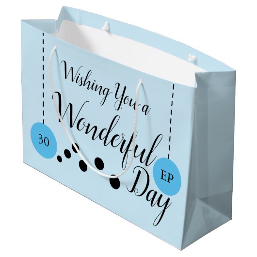 Verbazingwekkende 30e geboortedag datum blauw zwar groot cadeauzakje (Achterkant Gekanteld)