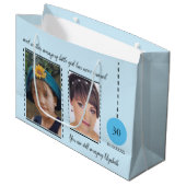 Verbazingwekkende 30e geboortedag datum blauw zwar groot cadeauzakje (Voorkant Gekanteld)