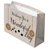 Verbazingwekkende 30e geboortedatum beige bruine f groot cadeauzakje (Achterkant Gekanteld)