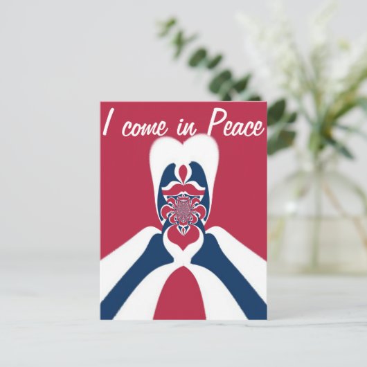 Verbazingwekkende Abstracte E.T. Art Print Briefkaart (Staand voorkant)