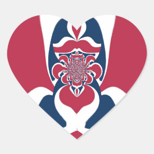 Verbazingwekkende Abstracte E.T. Art Print Hart Sticker