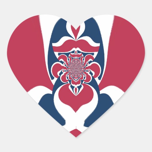 Verbazingwekkende Abstracte E.T. Art Print Hart Sticker (Voorkant)