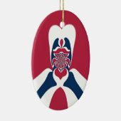 Verbazingwekkende Abstracte E.T. Art Print Keramisch Ornament (Rechts)