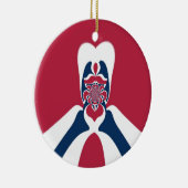 Verbazingwekkende Abstracte E.T. Art Print Keramisch Ornament (Rechts)