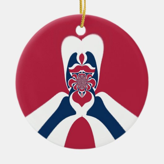 Verbazingwekkende Abstracte E.T. Art Print Keramisch Ornament (Voorkant)