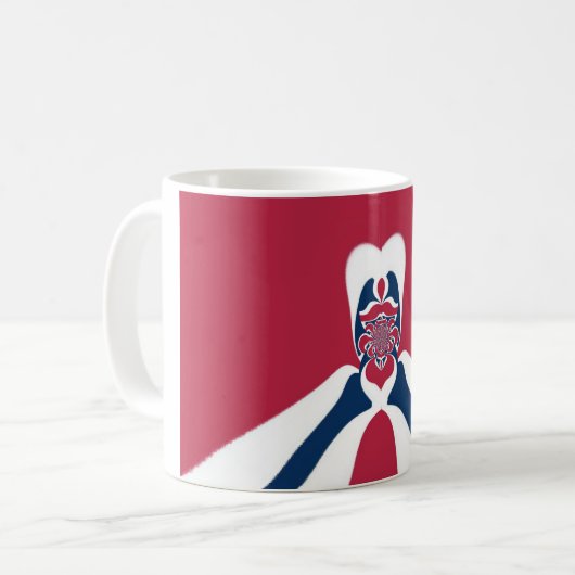 Verbazingwekkende Abstracte E.T. Art Print Koffiemok (Voorkant links)