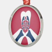 Verbazingwekkende Abstracte E.T. Art Print Metalen Ornament (Links)