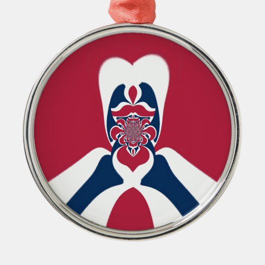 Verbazingwekkende Abstracte E.T. Art Print Metalen Ornament (Voorkant)