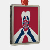 Verbazingwekkende Abstracte E.T. Art Print Metalen Ornament (Rechts)