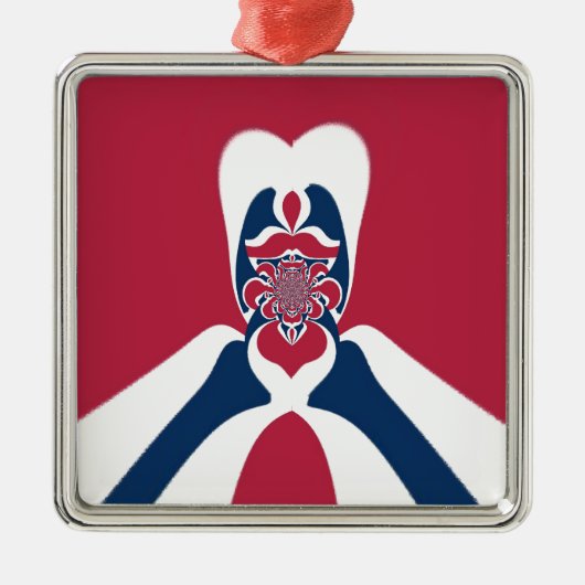 Verbazingwekkende Abstracte E.T. Art Print Metalen Ornament (Voorkant)