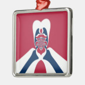 Verbazingwekkende Abstracte E.T. Art Print Metalen Ornament (Links)