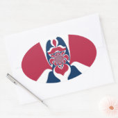 Verbazingwekkende Abstracte E.T. Art Print Ovale Sticker (Envelop)