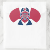 Verbazingwekkende Abstracte E.T. Art Print Ovale Sticker (Tas)