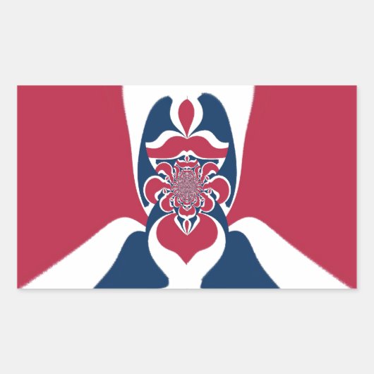 Verbazingwekkende Abstracte E.T. Art Print Rechthoekige Sticker (Voorkant)