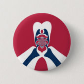 Verbazingwekkende Abstracte E.T. Art Print Ronde Button 5,7 Cm (Voorkant)