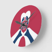 Verbazingwekkende Abstracte E.T. Art Print Ronde Klok (Hoek)