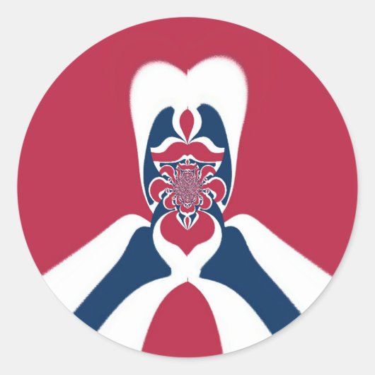 Verbazingwekkende Abstracte E.T. Art Print Ronde Sticker (Voorkant)