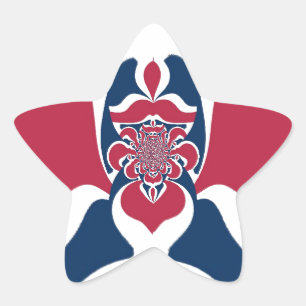 Verbazingwekkende Abstracte E.T. Art Print Ster Sticker
