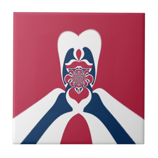 Verbazingwekkende Abstracte E.T. Art Print Tegeltje (Voorkant)